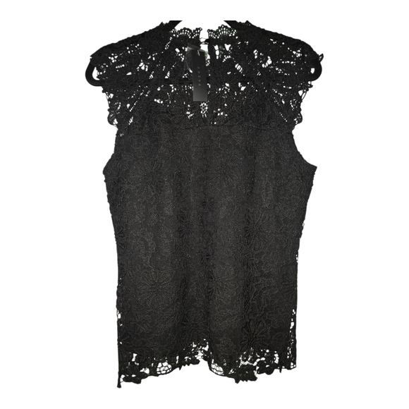 Adiva Tops - NWT Adiva Black Lace Sleeveless Blouse